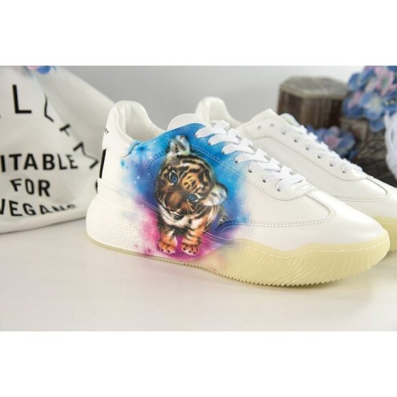 Stella McCarney Tiger Loop Oversize Vegan Alter Leather Sneakers 37 NIB - Picture 2 of 10